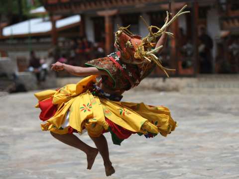 Bhutanese Street Performer